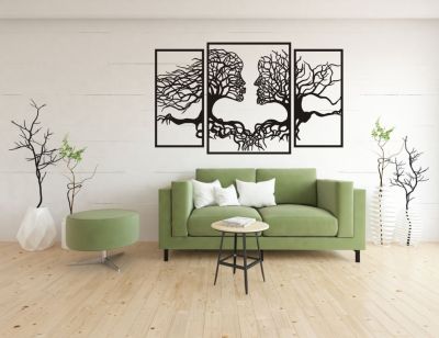 Wand Holzdeko - Baum des Lebens - Paar | 70 x 40cm, 85 x 50cm, 110 x 65cm